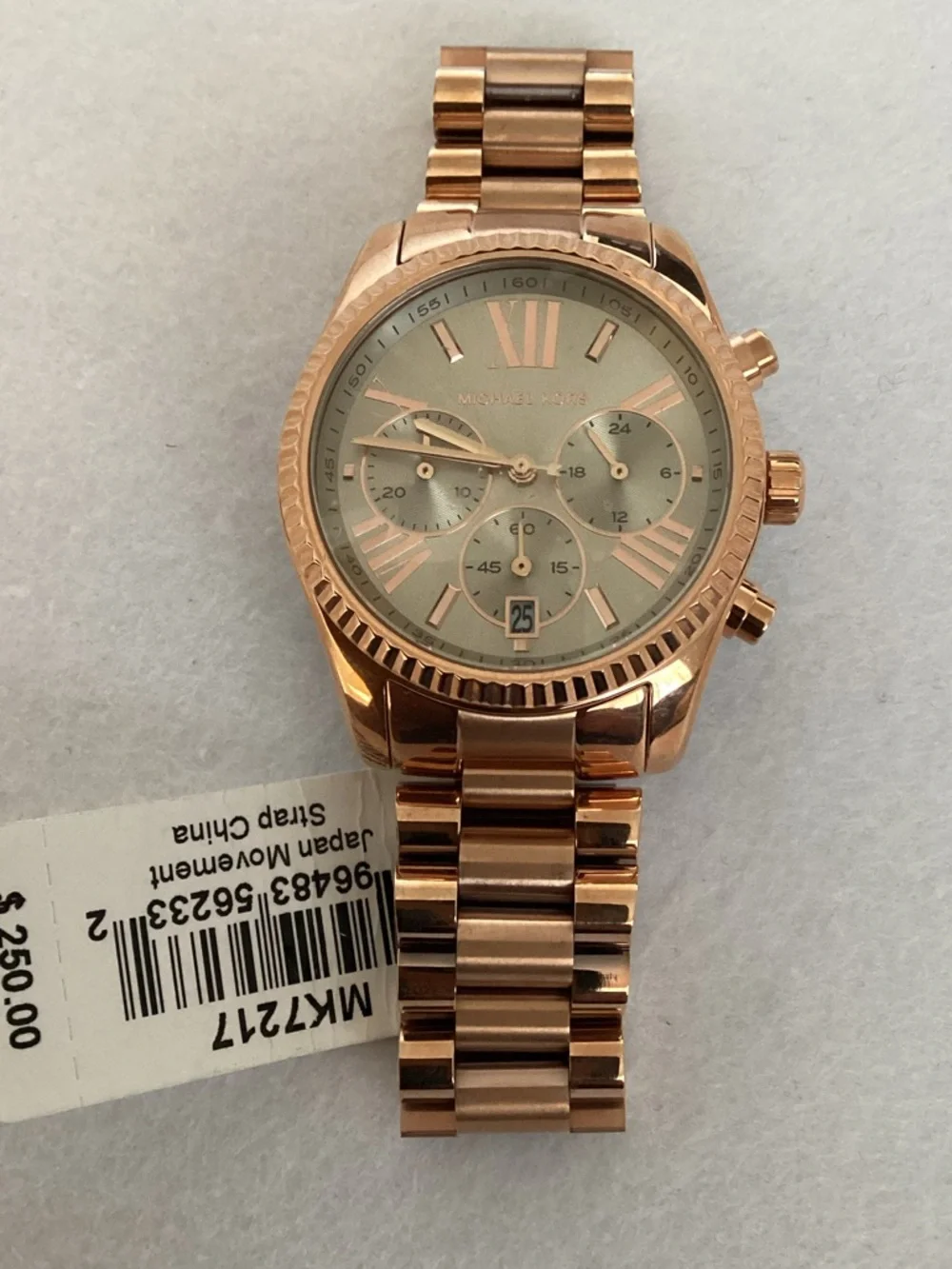 Michael Kors Lexington Chronograph Rose GoldTone Stainless Steel Bracelet Watch - Picture 2 of 13